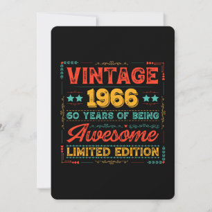 Retro 1966 Gemaakt in 1966 60e verjaardag 60 jaar Kaart