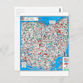 Retro 1966 Ohio-kaart Briefkaart (Voorkant / Achterkant)