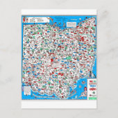 Retro 1966 Ohio-kaart Briefkaart (Voorkant)