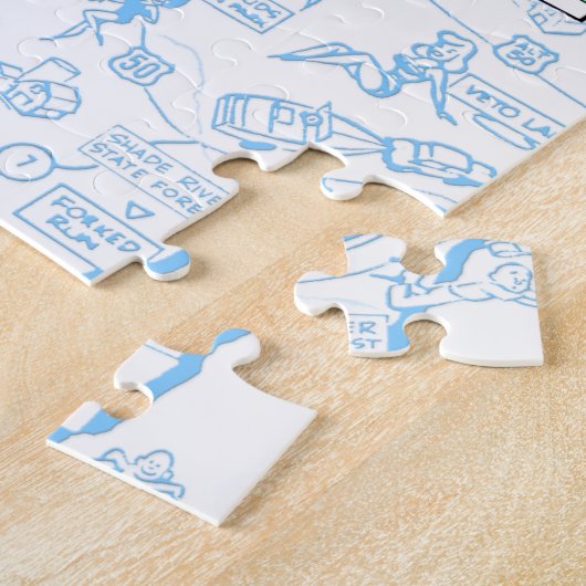 Retro 1966 Ohio-kaart puzzel (Zijkant)