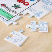 Retro 1966 Ohio map jigsaw puzzle 20"x20" 676 pcs Legpuzzel (Zijkant)