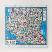 Retro 1966 Ohio map jigsaw puzzle 20"x20" 676 pcs Legpuzzel (Horizontaal)