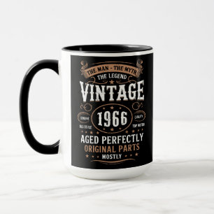 Retro 1966 Verjaardag De Man De Legende 60e Verjaa Mok