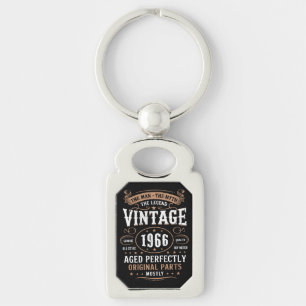 Retro 1966 Verjaardag De Man De Legende 60e Verjaa Sleutelhanger