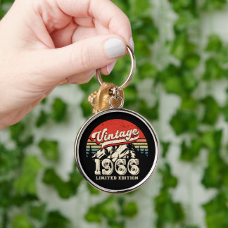 Retro 1966 Verjaardag Vintage Buitenactiviteiten 6 Sleutelhanger