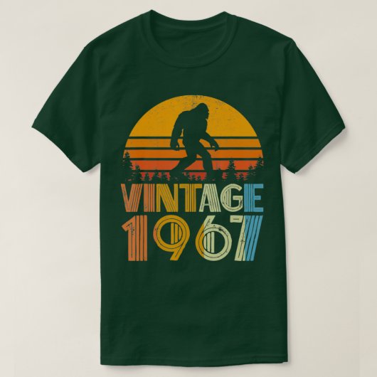 Retro 1967 Bigfoot verbergen en zoeken T-shirt (Design voorkant)