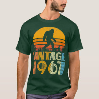 Retro 1967 Bigfoot verbergen en zoeken T-shirt