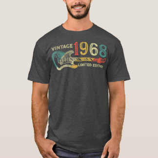 Retro 1968 verjaardagscadeau voor mannen Guitar Pl T-shirt
