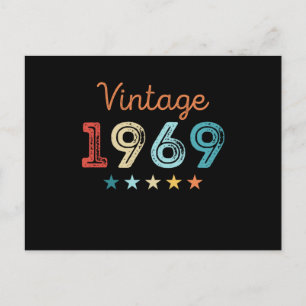 Retro 1969 60e verjaardag cadeau 60 jaar oud briefkaart