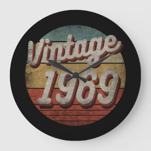 RETRO 1969 VERJAARDAGSCADEAU VOOR MAN VROUW GROTE KLOK