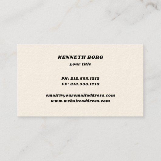  retro 1970 70 bruin sinaasappel visitekaartje (Achterkant)