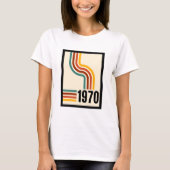 Retro 1970 Bold Lines –  Throwback Art T-shirt (Voorkant)