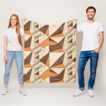 Retro 1970 geometrisch boogpatroon in verbrande si