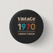  Retro 1970 Limited Edition 50th Birthday Ronde Button 3,2 Cm (Voorkant)