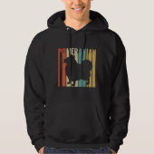 Retro 1970 S Pommeren Dog Silhouette Cracked Di Hoodie (Voorkant)