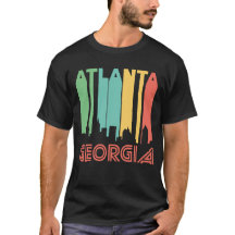 Retro 1970 Style Atlanta Georgia Skyline
