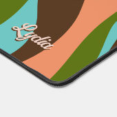 Retro 1970s Abstract Stripes Naam Bureaumat toevoe (Hoek)