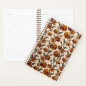 Retro 1970s Bekleding Stof Wekelijks/Maandelijks Planner (Display)