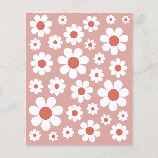 Retro 1970s  bloc Afstuderen begroting Flyer (Achterkant)