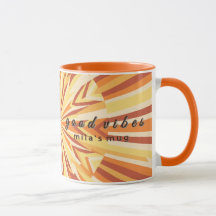 Retro 1970s Club Sunburst Aangepaste Monogram Beke