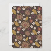 Retro 1970s Floral 50 & Fabulous Birthday Invitat Kaart (Achterkant)