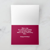 Retro 1970s Hippie esthetische verjaardag Kaart (Binnen)