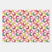 Retro 1970s Kerst Assortiment Inpakpapier Vel (Voorkant 2)