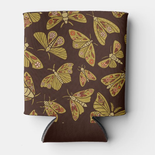 Retro 1970s Moths Blikjeskoeler (Voorkant)