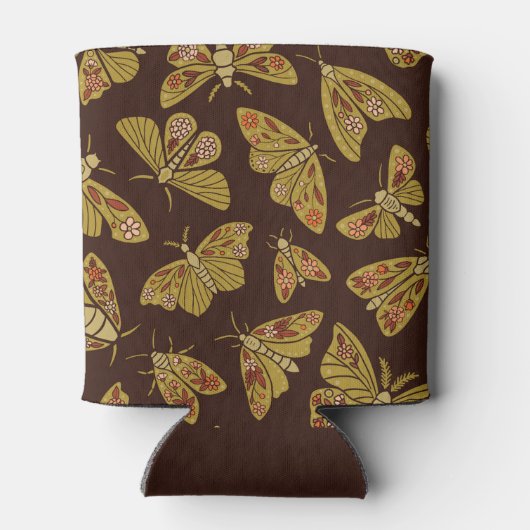 Retro 1970s Moths Blikjeskoeler (Achterkant)