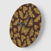 Retro 1970s Moths Grote Klok (Hoek)