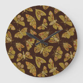 Retro 1970s Moths Grote Klok (Voorkant)