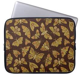 Retro 1970s Moths Laptop Sleeve