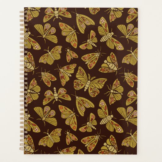 Retro 1970s Moths Planner (Voorkant)