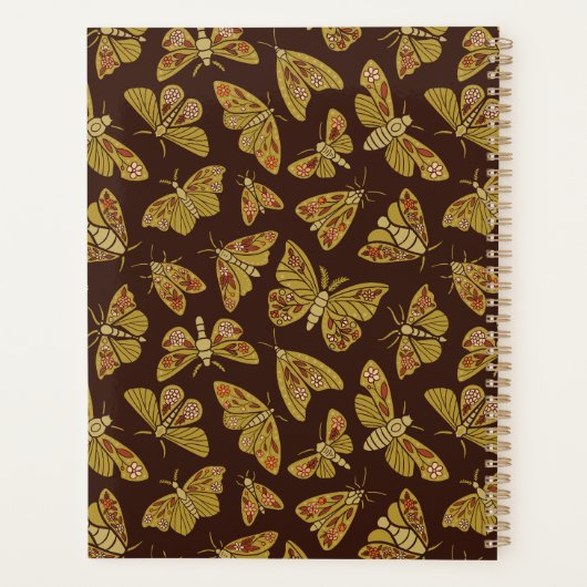 Retro 1970s Moths Planner (Achterkant)