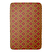 Retro 1970s Oranje Red Abstract Pattern Room 237 Badmat (Voorkant Verticaal)
