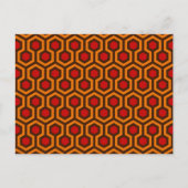 Retro 1970s Oranje Red Abstract Pattern Room 237 Briefkaart (Voorkant)