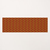 Retro 1970s Oranje Red Abstract Pattern Room 237 Yogamat (Achterkant (horizontaal))