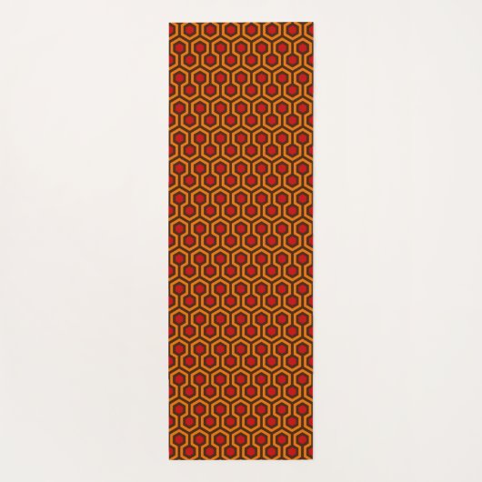 Retro 1970s Oranje Red Abstract Pattern Room 237 Yogamat (Achterkant)
