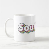 Retro 1970s pastel Southpaw Frosted Glass Coffee M Koffiemok (Links)