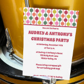 Retro 1970s Patroon Aangepaste Kerstfeest Kaart