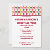 Retro 1970s Patroon Aangepaste Kerstfeest Kaart (Voorkant)