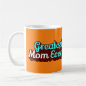 Retro 1970s stijl Grootste mam ooit Koffiemok (Links)