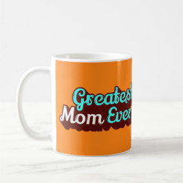 Retro 1970s stijl Grootste mam ooit Koffiemok