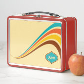 Retro 1970's Stripes Monogram (In situ)