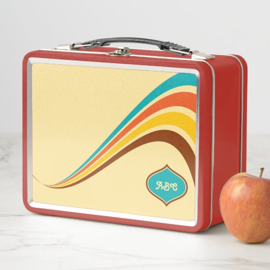 Retro 1970's Stripes Monogram (In situ)