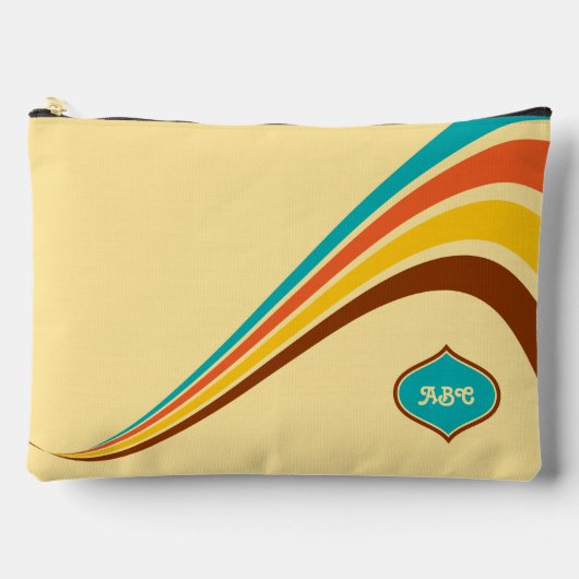 Retro 1970's Stripes Monogram Etui (Voorkant)