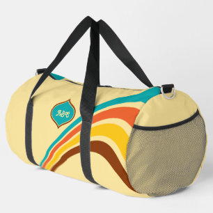 Retro 1970's Stripes Monogram Plunjezak