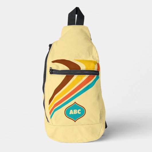 Retro 1970's Stripes Monogram Sling Bag (Voorkant)