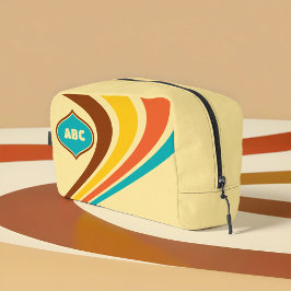 Retro 1970's Stripes Monogram Toilettasje