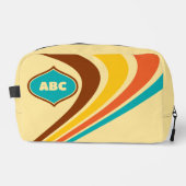 Retro 1970's Stripes Monogram Toilettasje (Voorkant)